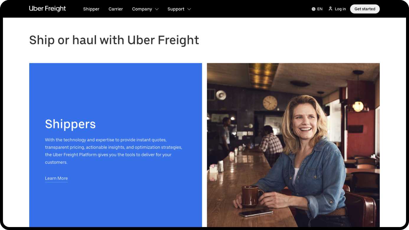 Ship or haul with Uber Freight