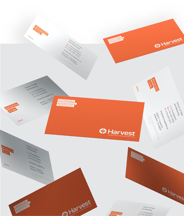 Harvest business cards