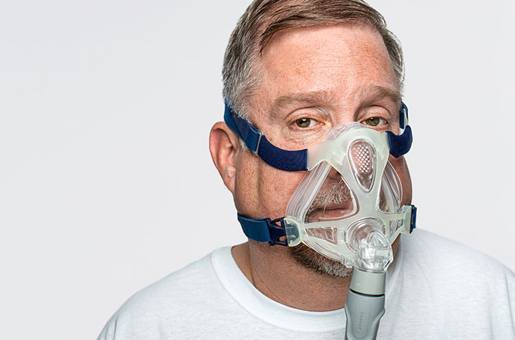 Man with CPAP mask