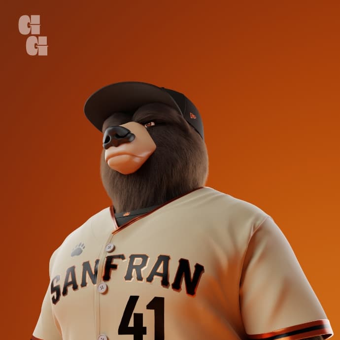 Baseball grizzly bear