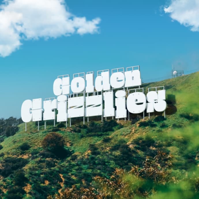 Golden Grizzlies Hollywood sign
